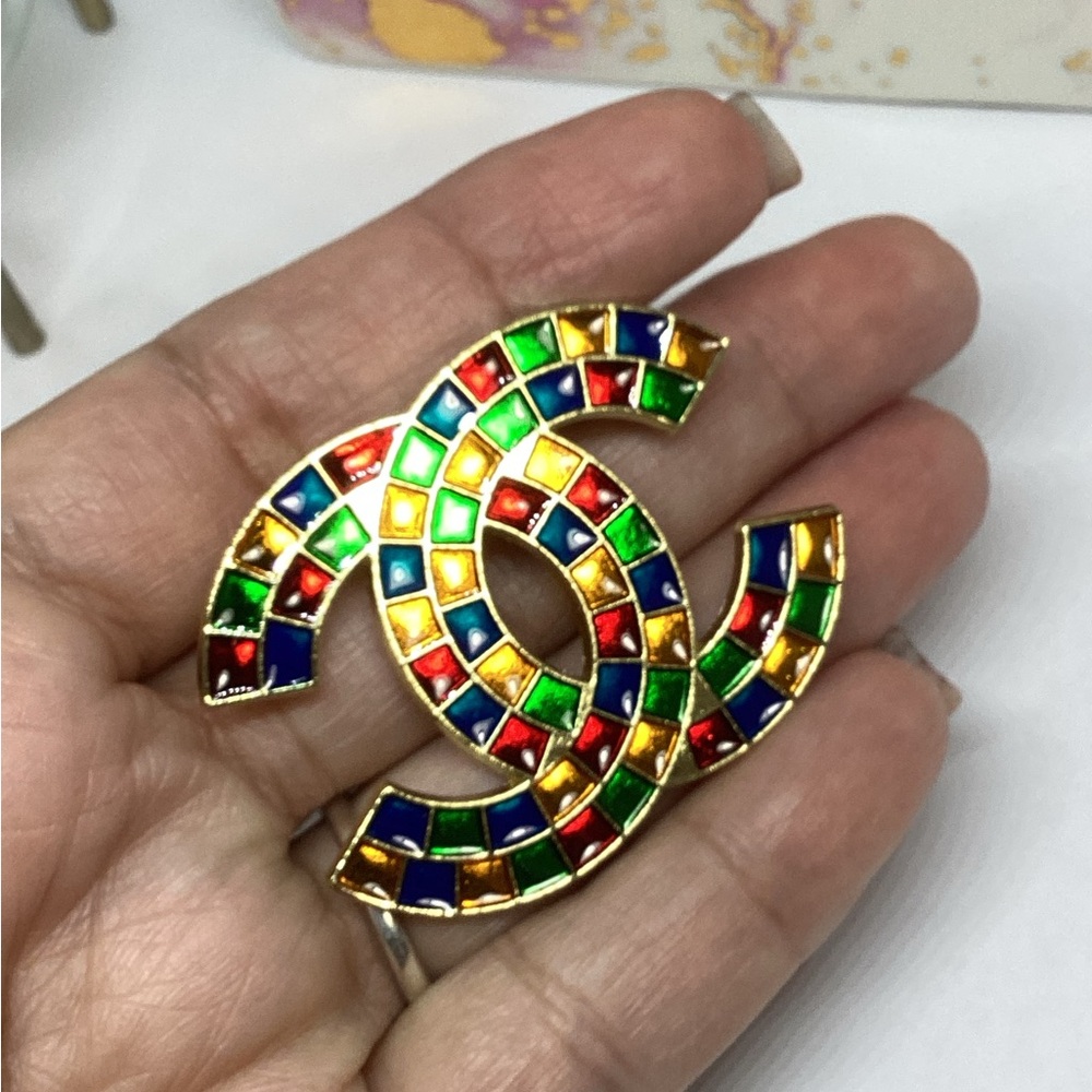 Colorful Mosaic Women's Brooch